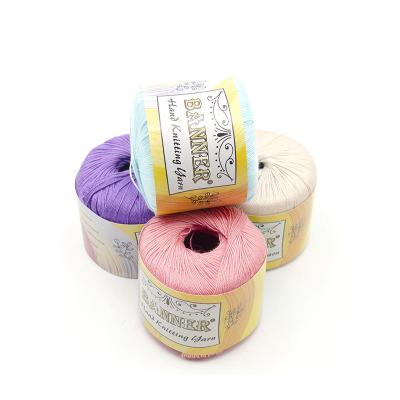 China Cheap Sustainable Hand Made Crochet Yarn Lace Cotton Baby Yarn for sale