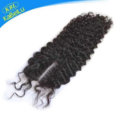 China A Hot Selling Hair Distributor Hair Extension , Brazilian Hair Silk Base Closure Bleached Knots for sale