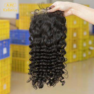 China Brazilian 613 Human Hair Deep Wave Straight Top Lace Closure Human Hair Closure, Deep Wave Blonde Hair Bundles With Lace Closure for sale