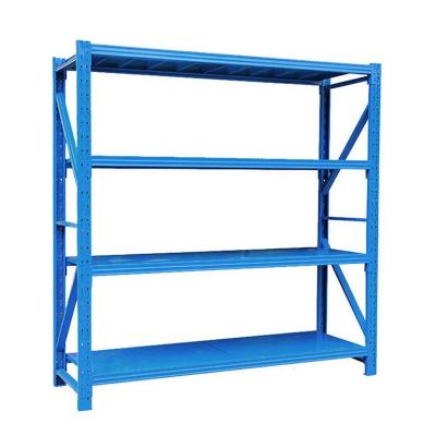 China Heavy Duty Corrosion Protection 4 Tier Full Metal Overhead Rack Boltless Shelving Storage Stacking Shelf for sale