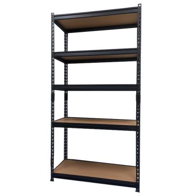 China Storage Shelving Popular Black Boltless Adjustable Metal Storage Rack Eu for sale