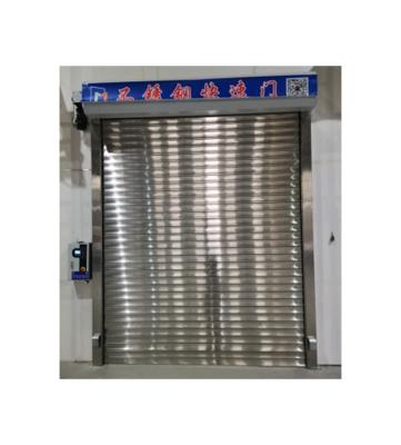 China Anti Theft Industrial High Speed ​​Frame Stainless Steel Frame Shutter Roller PVC Door for sale