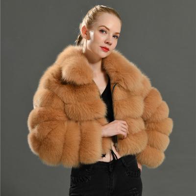 China New Design Style Winter Short Reversible Women's Real Fox Fur Jacket Fashion Real Woman's Real Fur Coat for sale