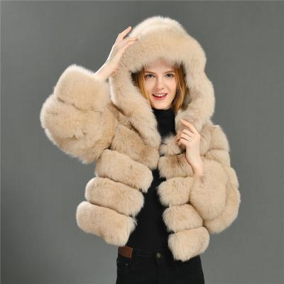 China Wholesale Custom Color Hooded Custom Crop Style Anti-wrinkle Factory Length Fur Coat Fur Jacket Drop-shipping for sale