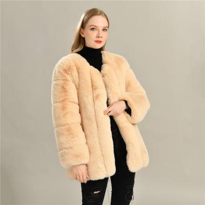 China Wholesale China Faux Fur Coat Women Winter Thick Outdoor Warm Oversized Artificial Coat Anti-wrinkle for sale