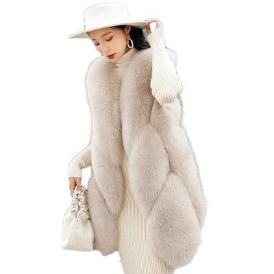 China Luxury 100% Real Fur Vest Breathable Wholesale Women Outerwear Customized Real Thick Fashion Fox Fur Vest Women for sale