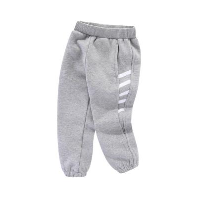 China Custom Logo Kids Boys Winter Sweatpants Children Pants Anti-Wrinkle Anti-Pilling Big Pants Two Pockets Fleece Boys Pants for sale