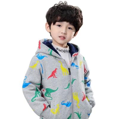 China Winter Formal Thick Fleece Boys Kid Clothing Girls Manufacturer Hooded Jacket for sale