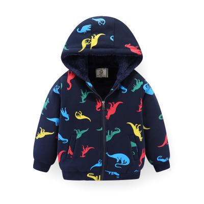 China Anti-wrinkle Toddler Fleece Jacket Baby Girls Hooded Long Sleeve Thick Autumn Winter Warm Tracksuit for sale