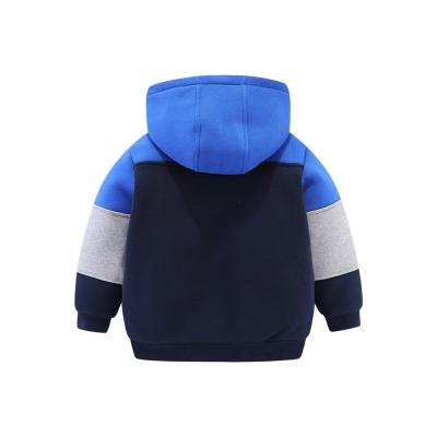 China Custom Anti-wrinkle Winter Hooded New Color Striped Cotton Coat Kids Hoodie With Pocket for sale