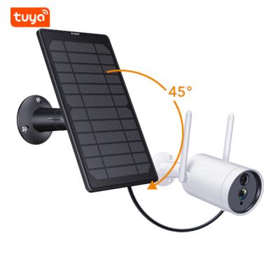 China Latest NIGHT VISION Technology 2Mp H.264 Tuya Wireless Outdoor Solar Panel Camera with 10400Mah for sale