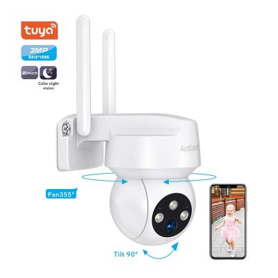 China CCTV Video System Camera Radio H.264 Wifi NIGHT VISION 3MP Tuya App Network Smart Home Surveillance Camera With Sound Detection for sale