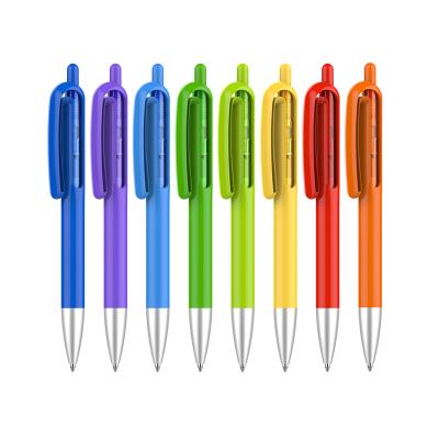 China School Ball Pen Advertising Clear Window Barrel Ballpoint Pens For Promotions for sale