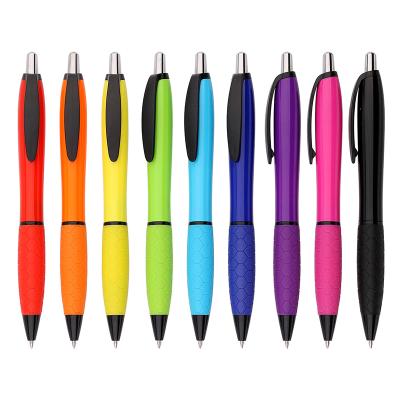 China School Ball Pen Advertising Personalized Ballpoint Pens Twist Action Promotional Ballpens With Rubber Grip for sale