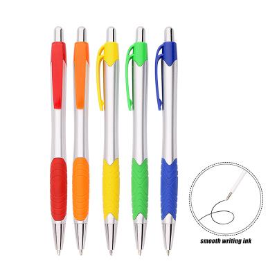 China School Ball Pen Wholesales Advertising Stationery Colored Barrel Click Press Comfy Ballpoint Pens for sale