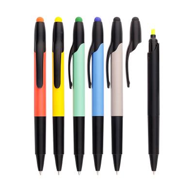 China Promotional Pen High Quality Factory Price 3in1 Twist Pens With Highlighter Bar And Stylus for sale