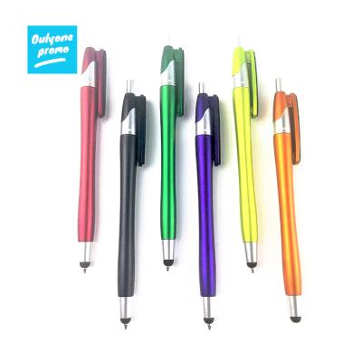 China Customized Creative Creative Ballpoint Pens Promotional Pen Advertising Press Action Stylus And Screen Cleaner for sale