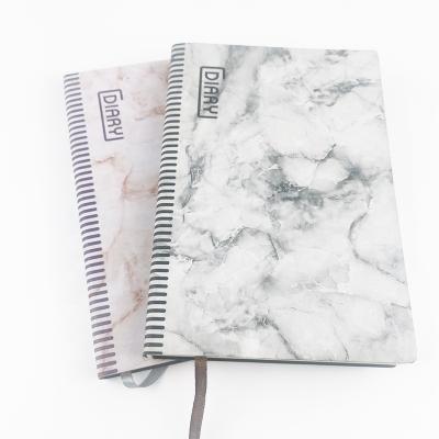 China Printed wholesales like PU soft marble leather notebook for promotional gifts PU A5 size soft journals diary for sale