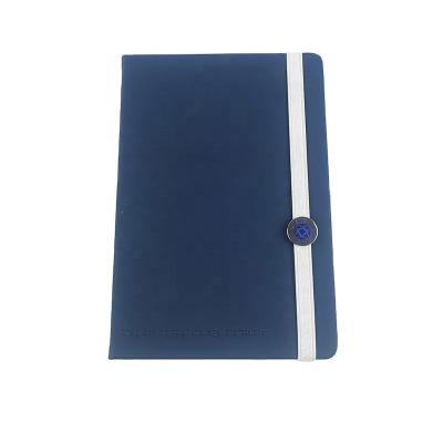 China Wholesales Printed PU Cover Journals Hard With Ribbon And Metal Slider Notebooks With Removable Button for sale