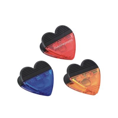 China Durable Personalized Heart Shaped Plastic Note Notes Clips With Strong Magnet For Promotional Gifts for sale