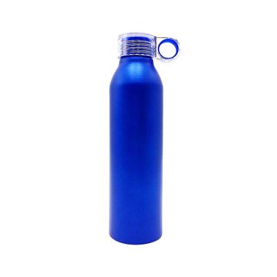 China New Promotional 650ML GYM Sustainable Easy Carrying Aluminum Sports Water Drinking Bottles With Ring Handle for sale