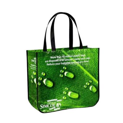 China Recyclable Promotional Full Color Grocery Sublimation Tote Bags for sale