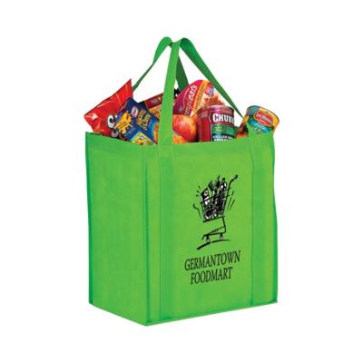 China Recyclable Promotional Strong Reusable Nonwoven PP Grocery Tote Bag for sale