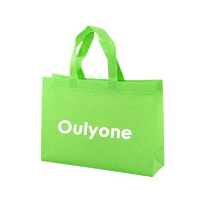 China Recyclable Cost Effective Heat Seal Hot Pressing Non Woven PP Non Woven Shopping Tote Bag With Handle for sale