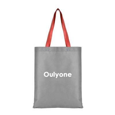 China Two Tone Recyclable Top Quality Non Woven PP Non Woven Shopping Tote Bag With Reinforcing for sale