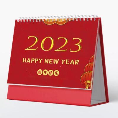 China Cardboard 190x260mm Printable Desk Calendar Double Wire O Binding for sale