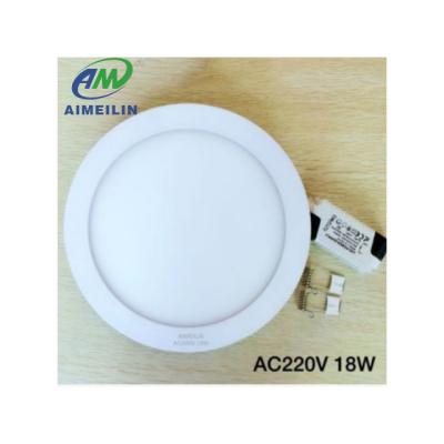 China Modern High Quality Ultrathin LED SMD2835 Dimmable Round Recessed Panel Light 18W Indoor for sale