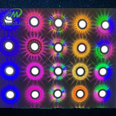 China Modern Creative LED Hot Sales Surface Ceiling Lamp 12+4W RGB Slim Indoor Lighting Panel Light for sale