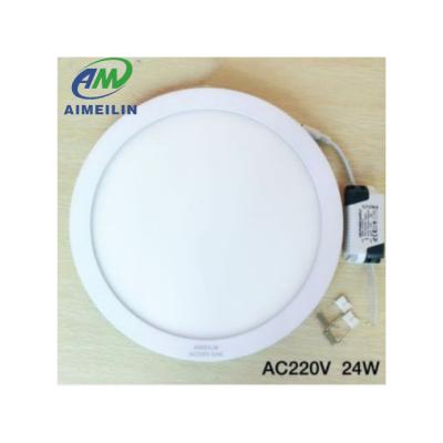 China Hot Selling Modern LED Ceiling Panel Light Recessed Ultra Slim Design 24W Round Aluminum Lamp Lighting for sale