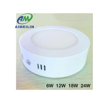 China Modern Design LED Panel Light High Brightness 24W Round Surface Mounted Single Color SMD 2835 Ceiling Light for sale