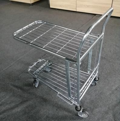 China Plateform Supermarket Shopping Trolley Ganvalnized Surface Treatment for sale