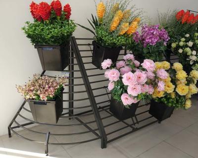 China Garden Metal Flower Plants Display Racks 936X936X1377 MM Powder Coated for sale