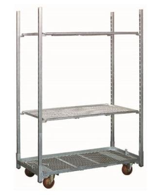 China 100kg/Shelf Shopping Powder Coated Danish Flower Trolley for sale