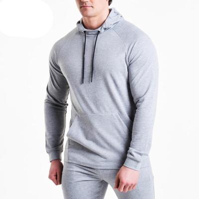 China Anti-Wrinkle Hot Sale Plain Slim Fit Hoodies For Men's Running Gym Pullover Cotton Shear Cloth Comfortable Hoodies for sale