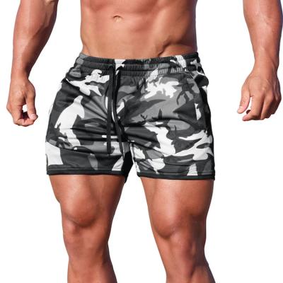 China Anti-Wrinkle Hot Sale Digital Printing Lightweight Mens Camouflage Shorts Sweat Wicking Fabric Polyester Shorts Mens for sale