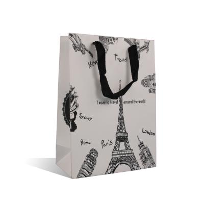 China Recycled Materials Gift Paper Bag With Handle Shopping Paper Bag Package Paper Bag for sale