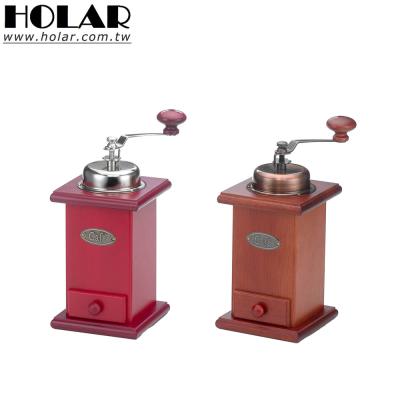 China Manual Coffee Grinder [Holar] NEW 2021 Classic Antique Wood with Adjustable Speed ​​Setting for sale