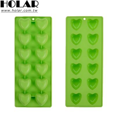 China [Holar] Sustainable Easy-Flex 12-Cavity Silicone Heart Molds Made by Taiwan for Candy Baking Chocolate for sale