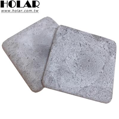 China [Holar] Taiwan Made Sustainable 4 Square Natural Slate Concrete Coaster Set for sale