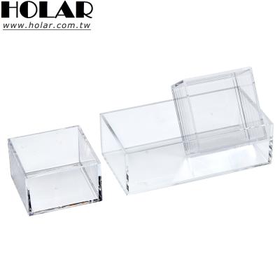 China [Holar] Sustainable Taiwan Made 2 Section Square Clear Storage Organizer For Desk Drawer for sale