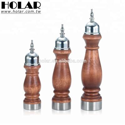 China [Holar] Sustainable Taiwan Made Main Wooden Salt and Pepper Grinder with Stainless Steel Design for sale