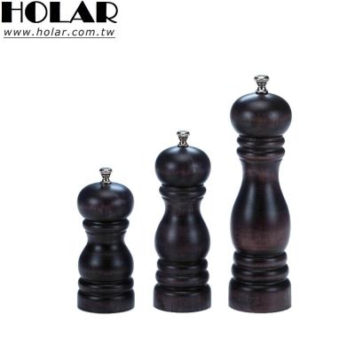 China [Holar] Viable Taiwan made new 4.5 6 8 inch wooden manual black pepper grinder for sale