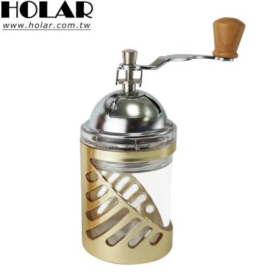 China [Holar] Portable Taiwan Made Conical Manual Coffee Grinder with Acrylic for sale