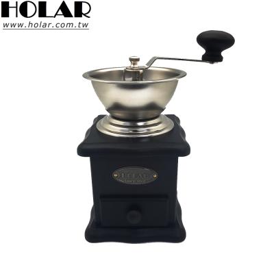 China Retro [Holar] Taiwan Made Classic Hand-slot Roller Coffee Grinder with Wood for sale