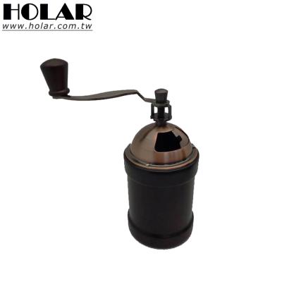 China [Holar] Modern Taiwan Made Brown Coffee Mill Hand Crank Coffee Grinder with Rubber Wood for sale