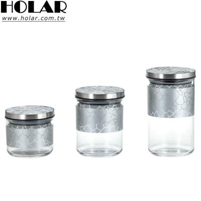 China [Holar] Sustainable Taiwan made silver airtight canister with acrylic and stainless steel for sale